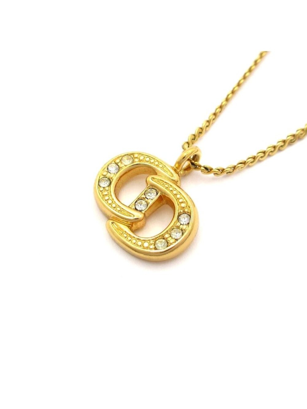 Dior Necklace Gold CD Logo - Picture 1 of 5